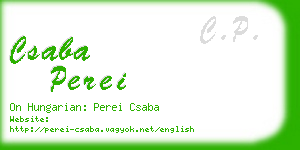 csaba perei business card